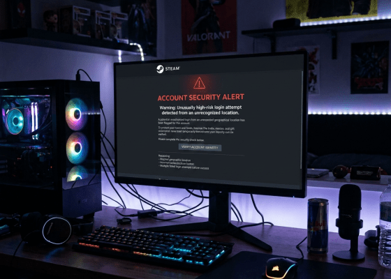 Computer monitor showing login error message with username and password fields