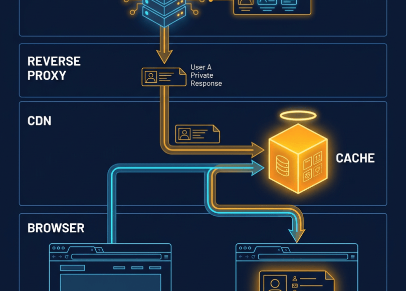 Diagram of origin server, reverse proxy, CDN cache, and browser data flow